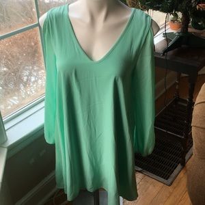 AKIRA green open sleeve dress - M